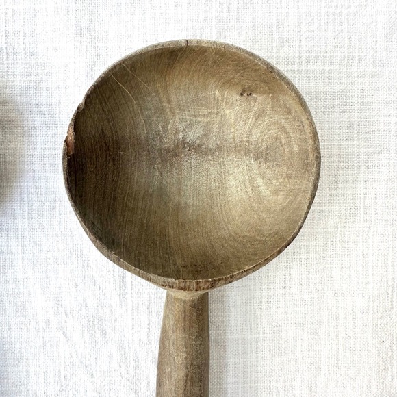 Vintage Salad Servers Wooden Serving Spoon Fork Set Decorative Inlay African - Picture 3 of 9